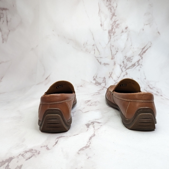 Ecco Loafers Men 8.5 42 Brown Leather Penny Driving Boat Leather Slip On Shoe main image 5
